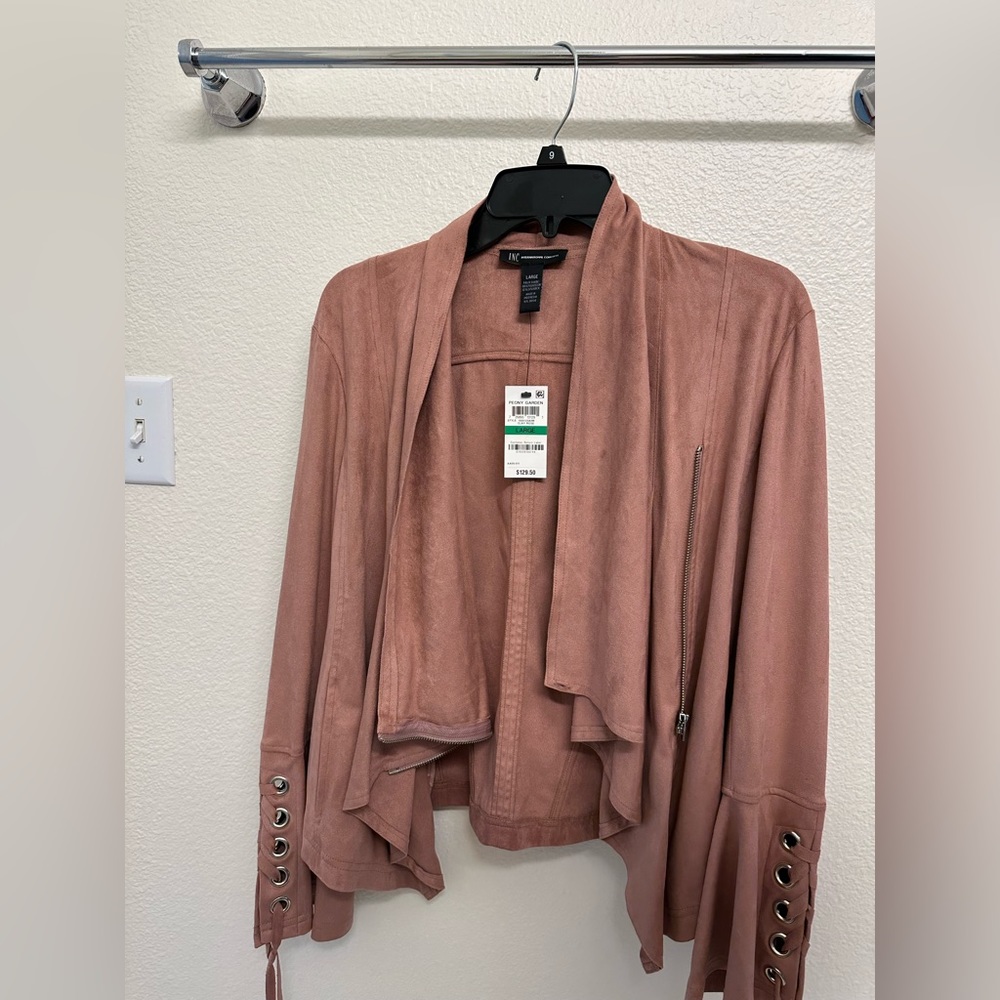 INC International Conecpts Peony Garden Jacket Color Clay Rose Jacket Size Large